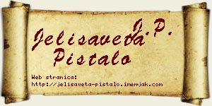 Jelisaveta Pištalo vizit kartica